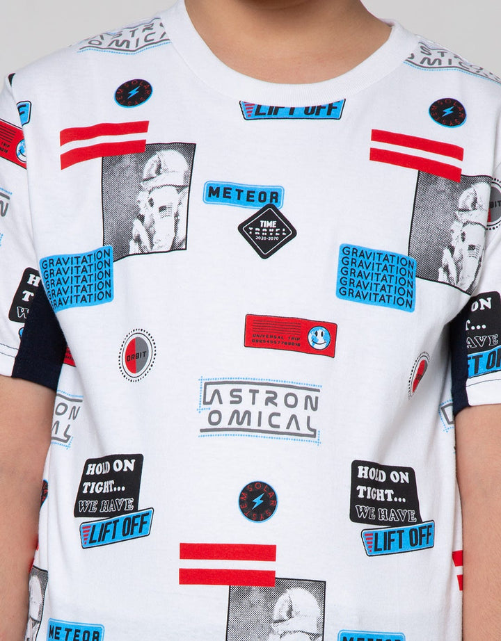 Nevada Short Sleeve Meteor Print T-Shirt