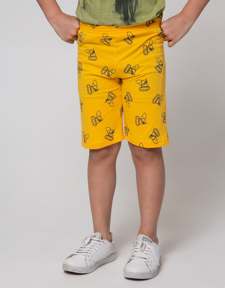 Little M Short Pants Knit Multipack 2 Pack Dino Digger