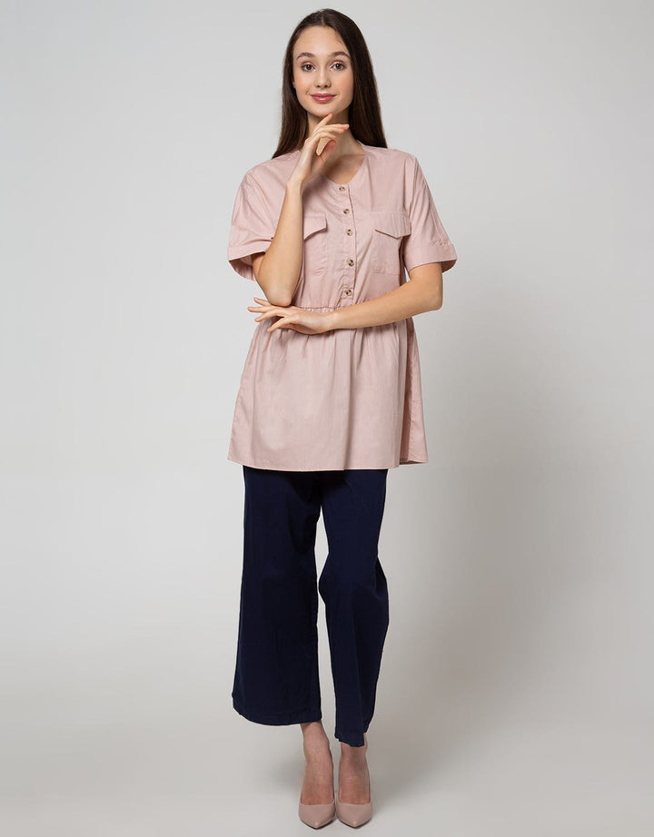 Details Long Sleeve Blouse Turtleneck