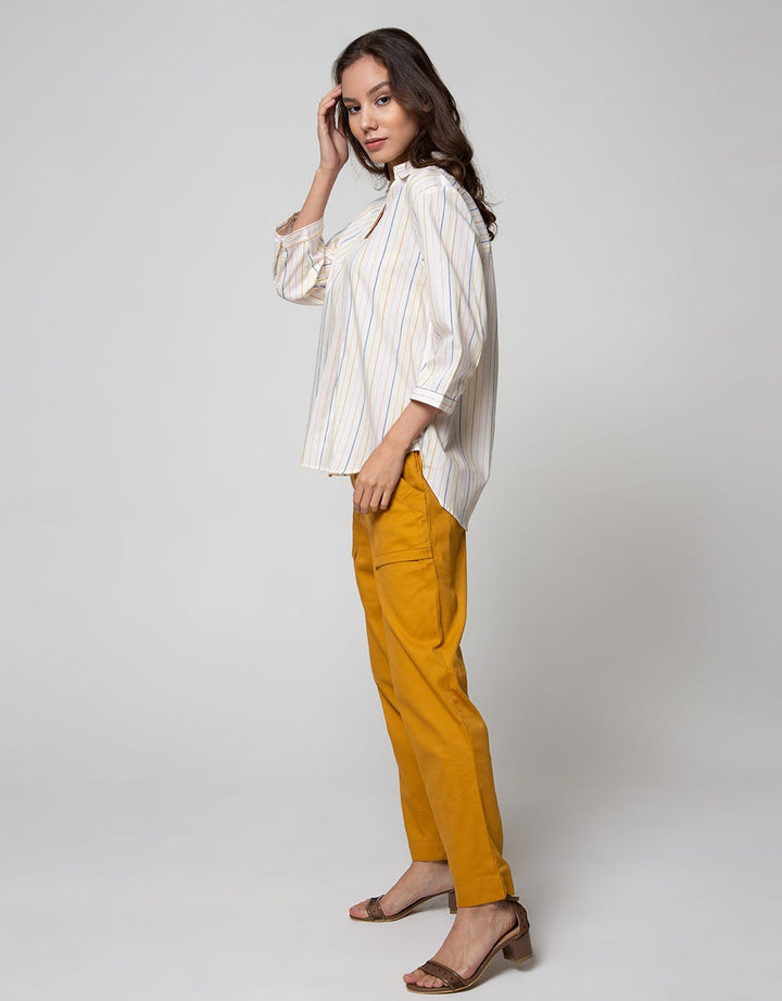 LS SHIRT V BUTTON AT