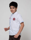 Marvel Spiderman Logo Face Kemeja Short Sleeve Koko