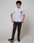 Marvel Spiderman Logo Face Kemeja Short Sleeve Koko