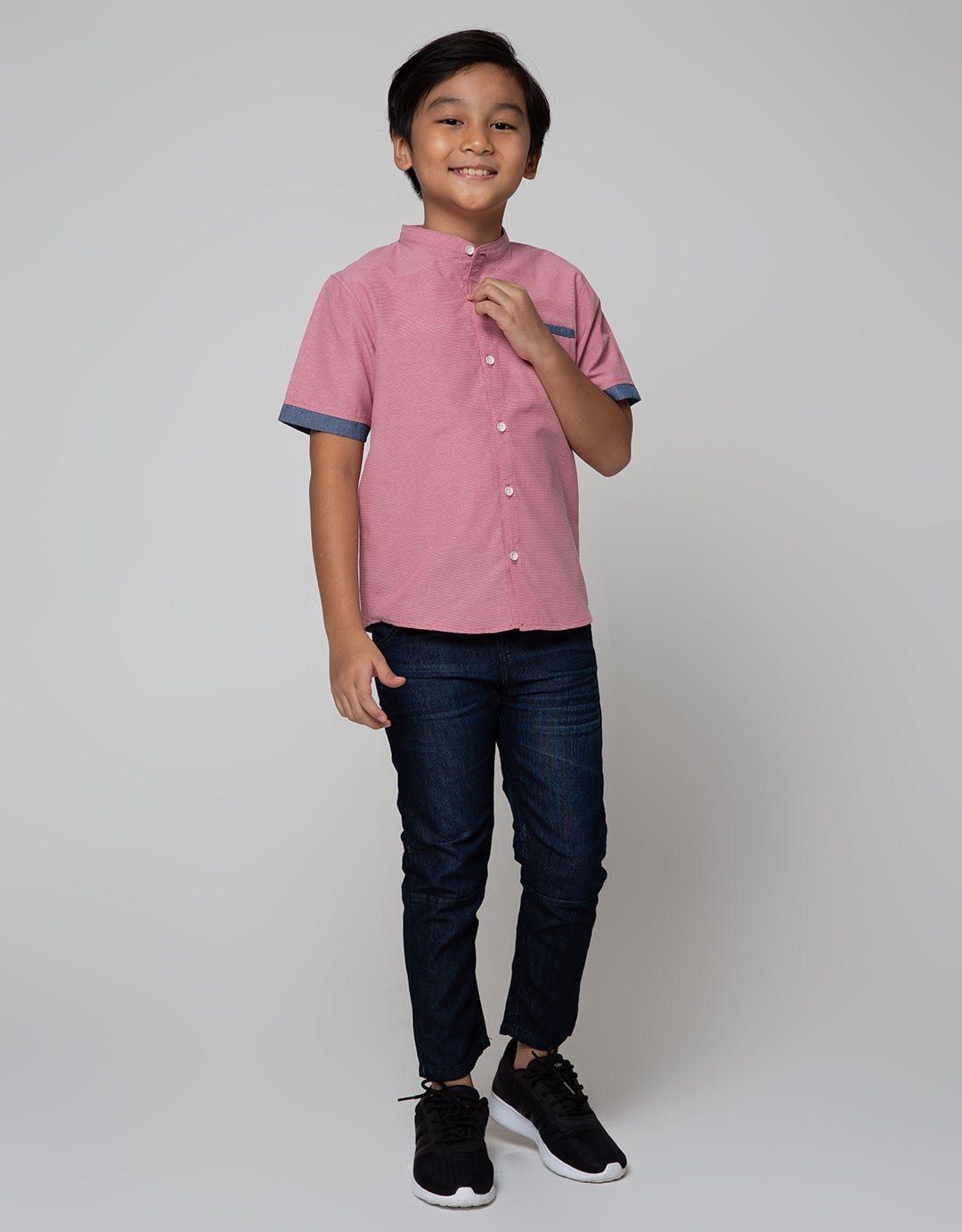 Little M Koko Casual Stripe Texture Hi