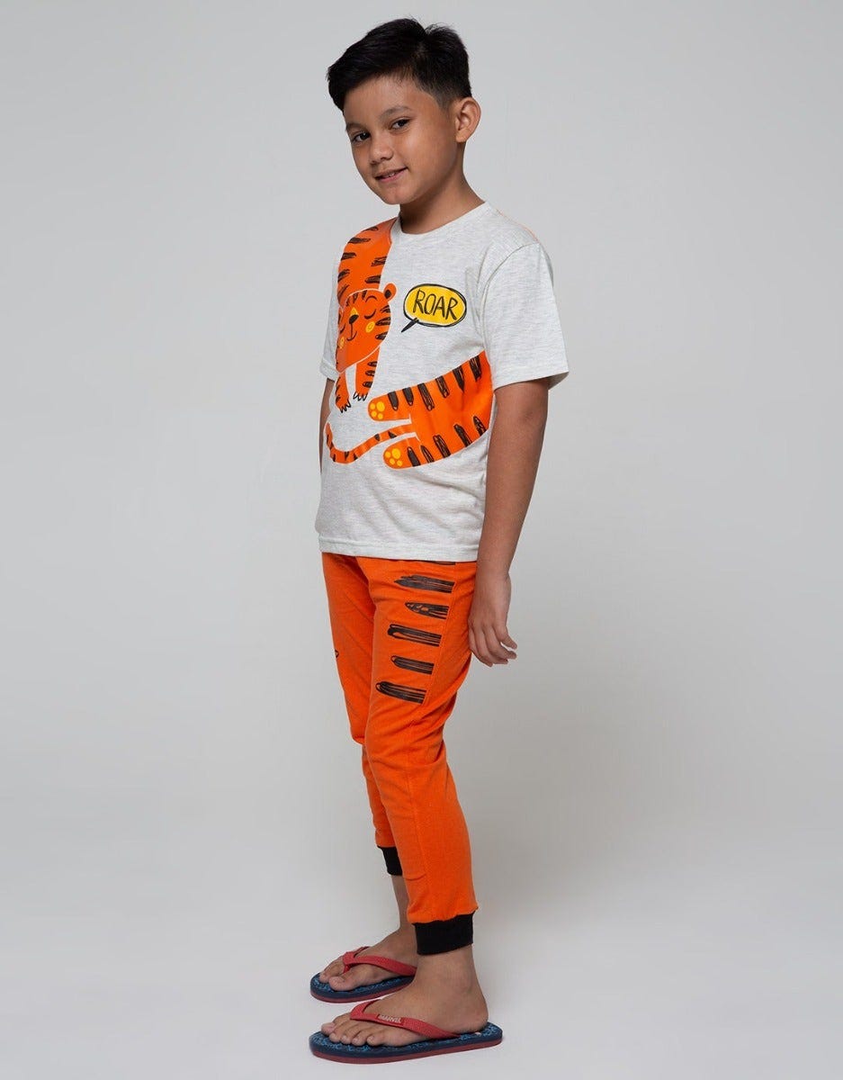 Little M Top Bottom Jogger Tiger T-Shirt Set