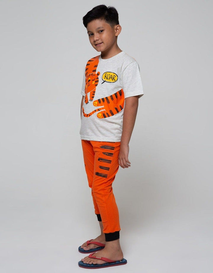 Little M Top Bottom Jogger Tiger T-Shirt Set