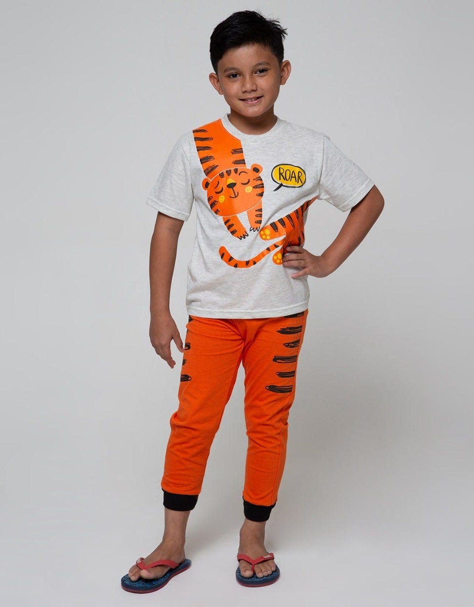 Little M Top Bottom Jogger Tiger T-Shirt Set