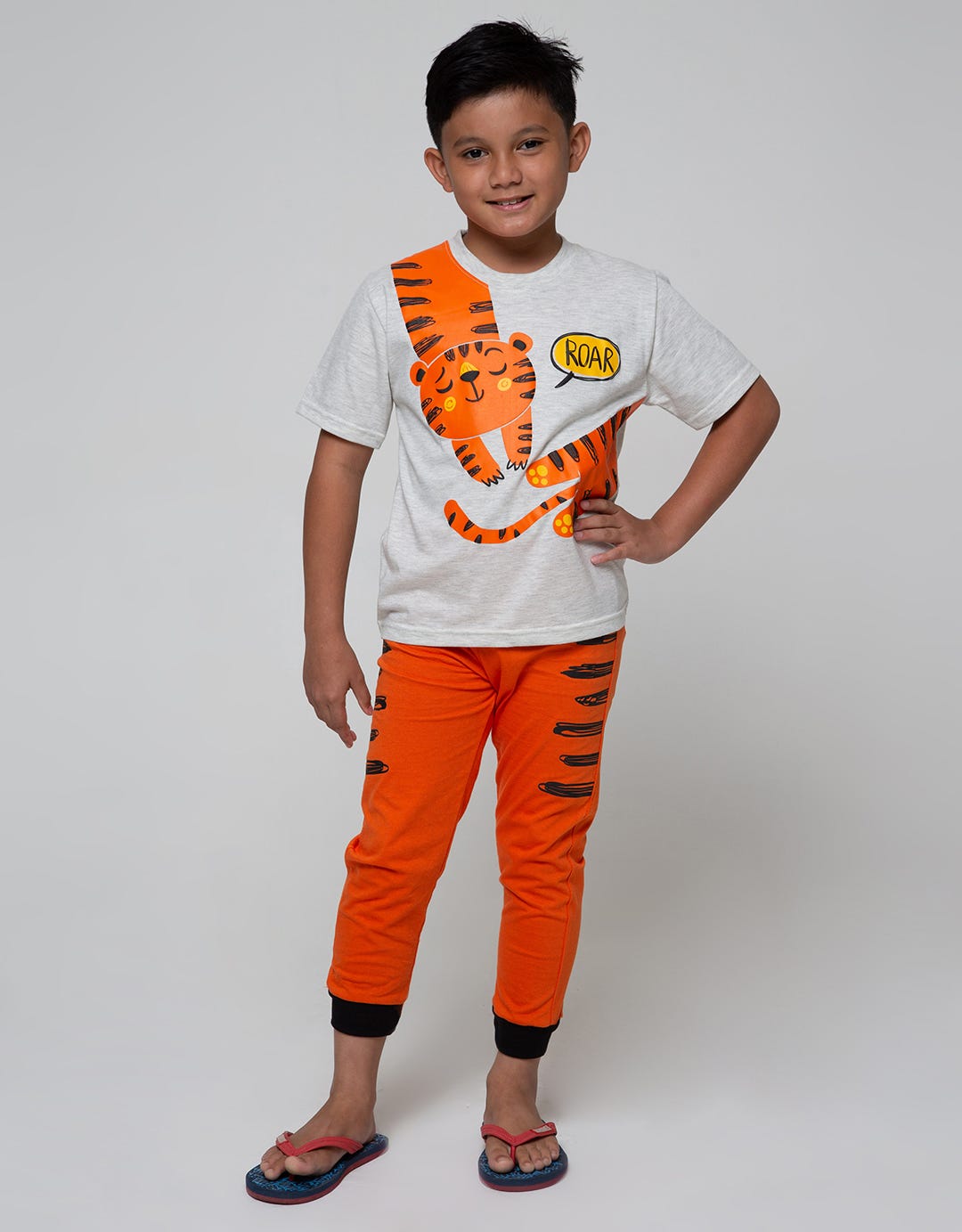 Little M Top Bottom Jogger Tiger T-Shirt Set