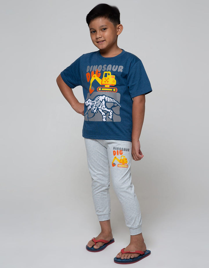 Little M Top Bottom Set T-Shirt Jogger Dino