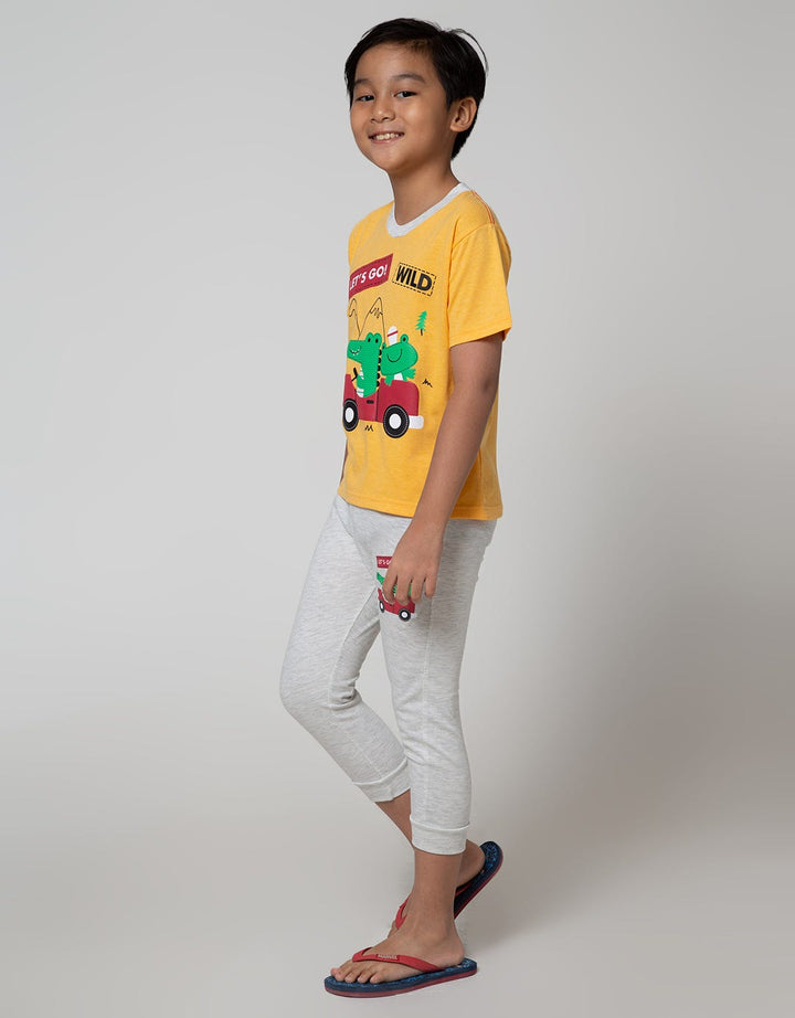 Little M Top Bottom Alligator Jogger T-Shirt Set