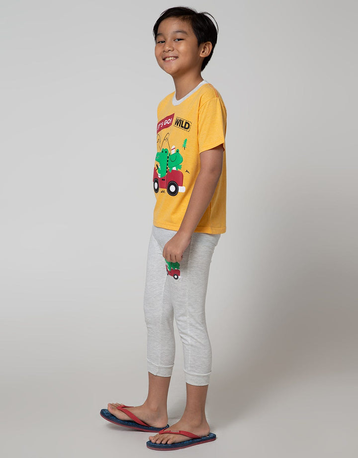 Little M Top Bottom Alligator Jogger T-Shirt Set