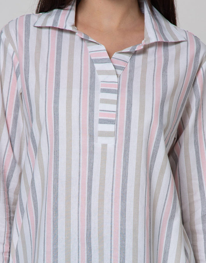 Details Short Sleeve Maxi Dress Corn Tx Dobby