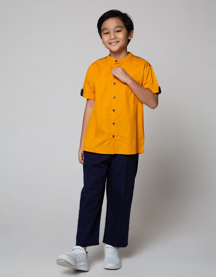 Aero Short Sleeve Set Bamus Slub Cut Sew Style