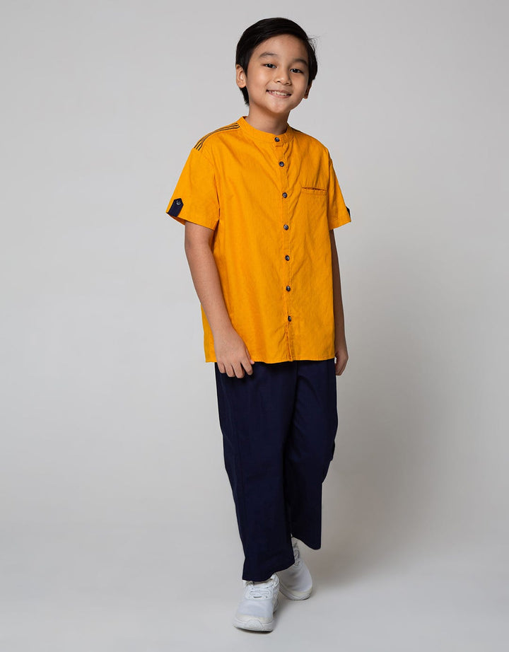 Aero Short Sleeve Set Bamus Slub Cut Sew Style