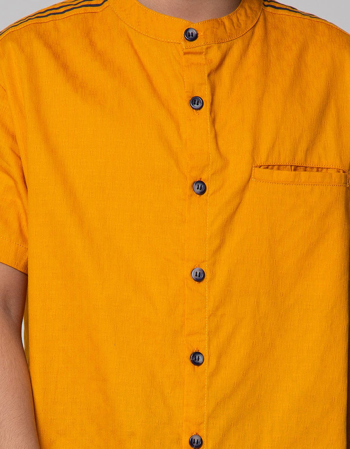 Aero Short Sleeve Set Bamus Slub Cut Sew Style