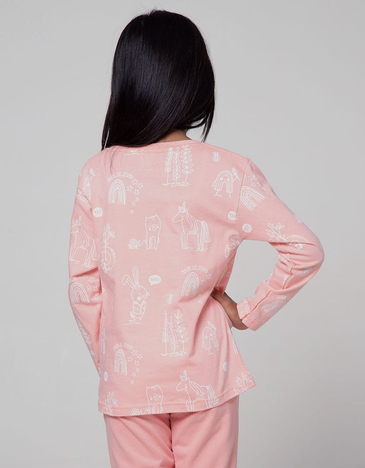 Little M Long Sleeve T-Shirt Print Unicorn Outline