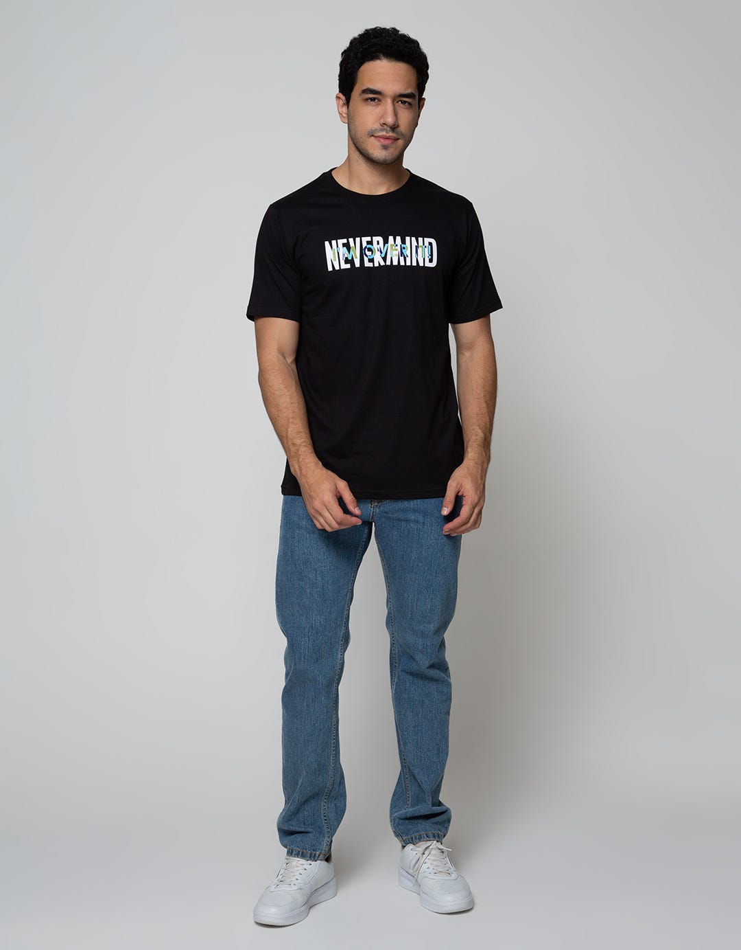 T Zone Short Sleeve T-Shirt Wording Nevermind