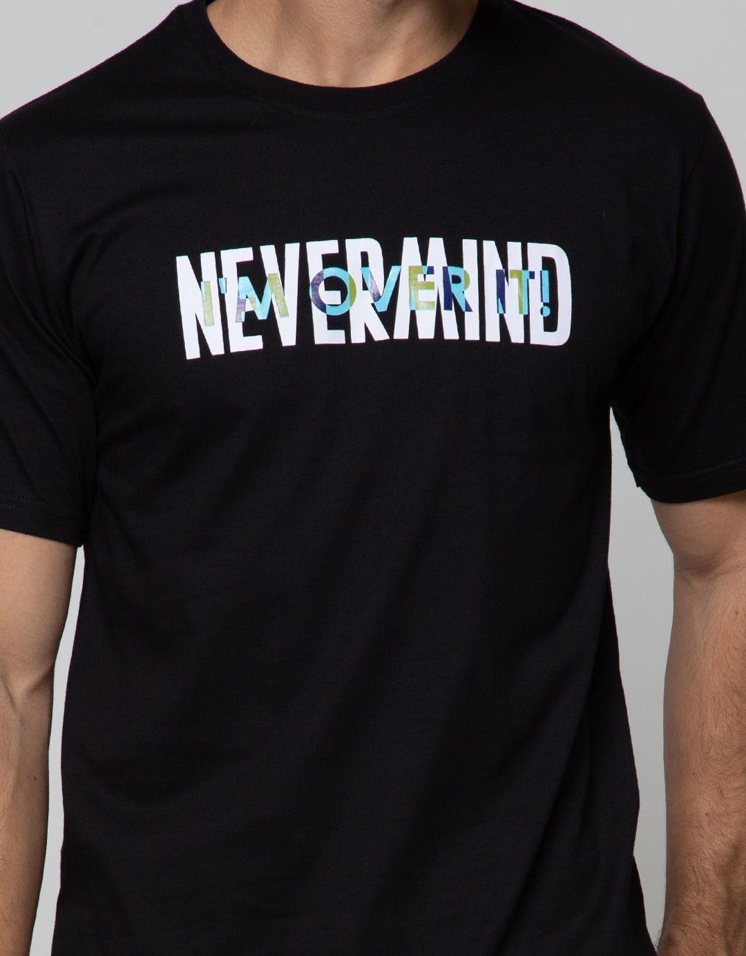 T Zone Short Sleeve T-Shirt Wording Nevermind
