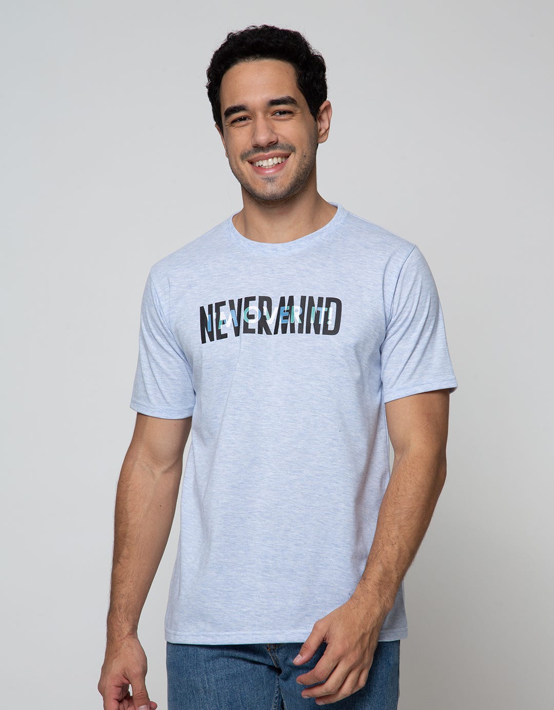 T Zone Short Sleeve T-Shirt Wording Nevermind