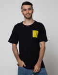 T Zone Short Sleeve T-Shirt Print Theme Emoji Spoof On Pocket Side