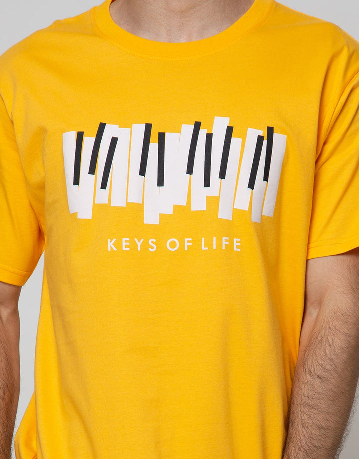 T Zone Short Sleeve T-Shirt Big Size Print Theme Music Piano