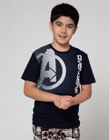 Marvel Avenger Logo Garis Short Sleeve T-Shirt