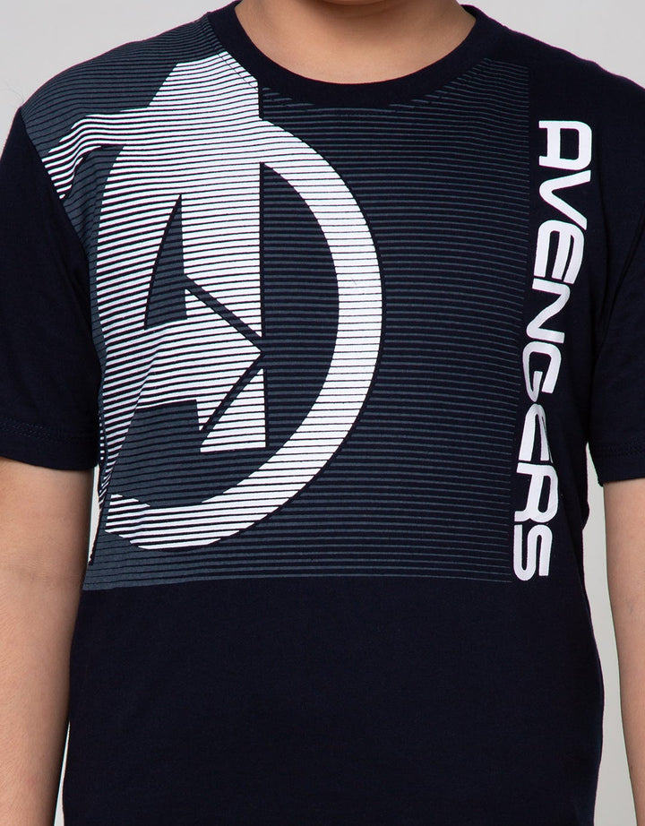 Marvel Avenger Logo Garis Short Sleeve T-Shirt