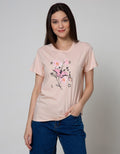 Details Short Sleeve T-Shirt Flower Graden With Wording Watch Me Grow