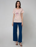 Details Short Sleeve T-Shirt Flower Graden With Wording Watch Me Grow