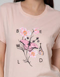 Details Short Sleeve T-Shirt Flower Graden With Wording Watch Me Grow