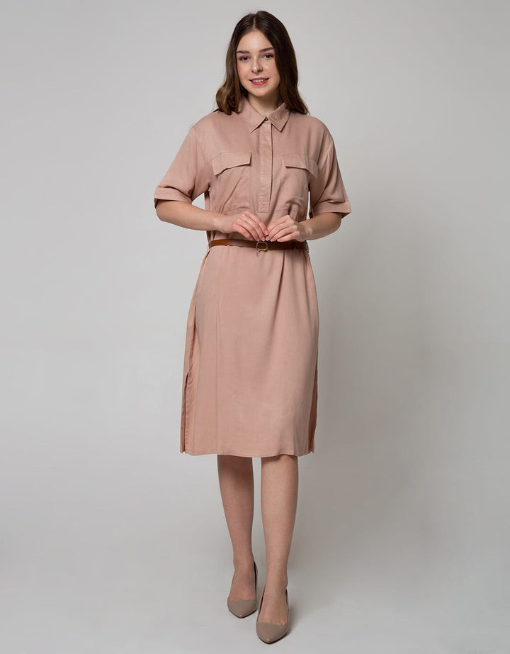 Connexion Short Sleeve Midi Dress Viscose