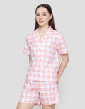 Nevada Checked Setelan Piyama Wanita