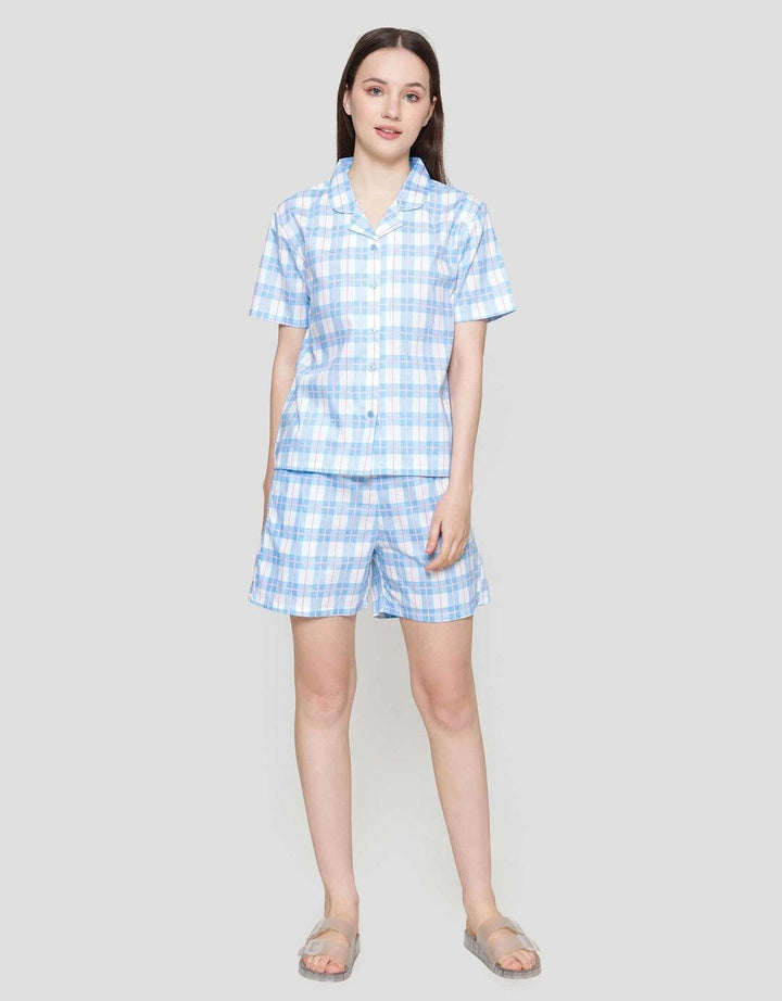 Nevada Checked Setelan Piyama Wanita