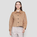 St. Yves Suede Pocketed Outer Jaket Wanita