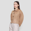 St. Yves Suede Pocketed Outer Jaket Wanita