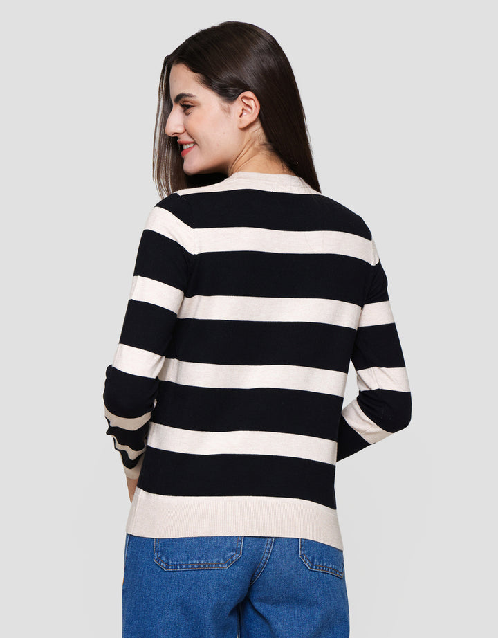St. Yves Soft Touch Stripes Crew Neck Sweater Wanita