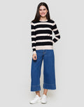 St. Yves Soft Touch Stripes Crew Neck Sweater Wanita