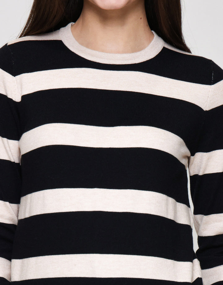St. Yves Soft Touch Stripes Crew Neck Sweater Wanita