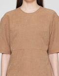 St. Yves Boxy Suede Blouse Wanita