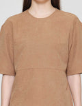St. Yves Boxy Suede Blouse Wanita