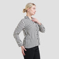 St. Yves Viscose Stripe V Neck Kemeja Wanita