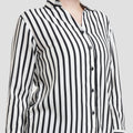 St. Yves Viscose Stripe V Neck Kemeja Wanita