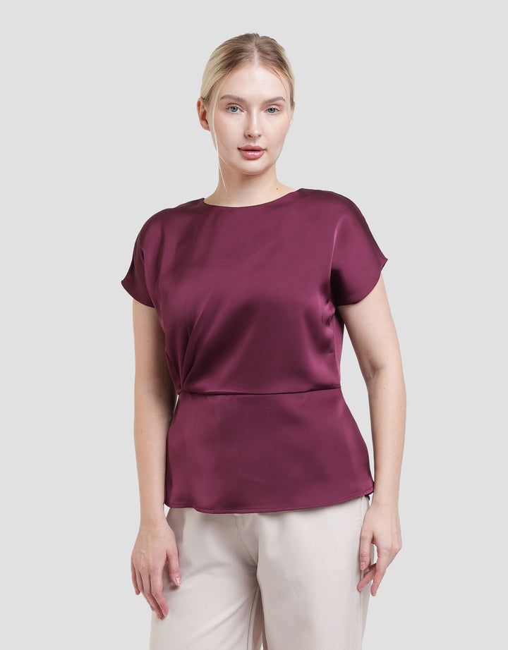 St. Yves Sateen Waisted Blouse Wanita