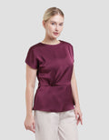 St. Yves Sateen Waisted Blouse Wanita