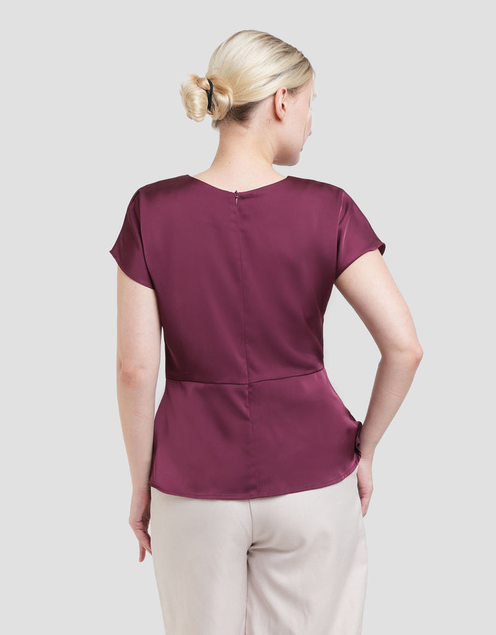 St. Yves Sateen Waisted Blouse Wanita