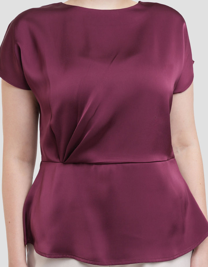 St. Yves Sateen Waisted Blouse Wanita