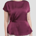 St. Yves Sateen Waisted Blouse Wanita