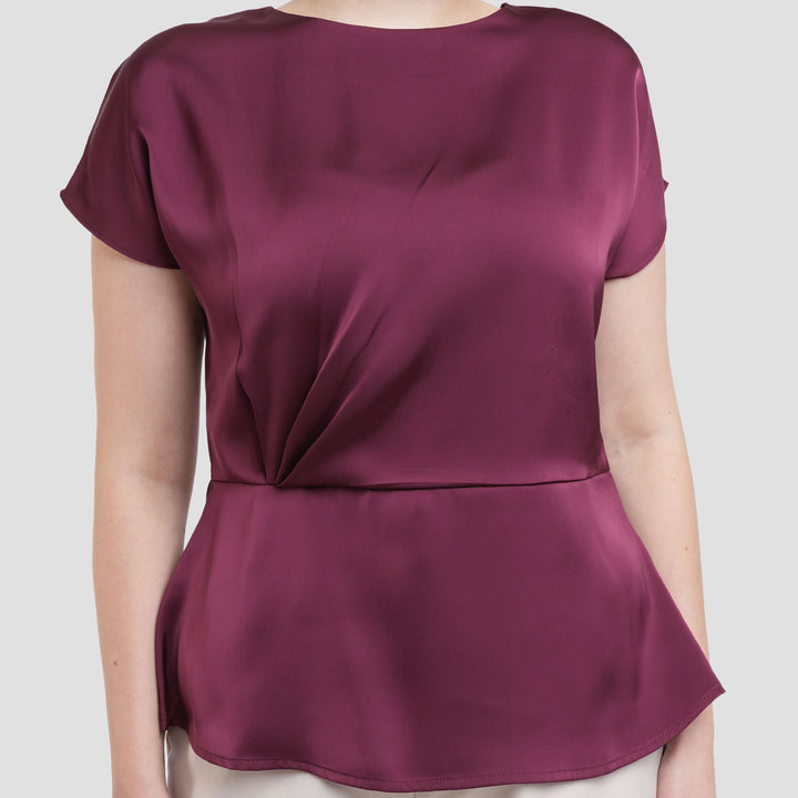 St. Yves Sateen Waisted Blouse Wanita