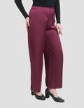 St. Yves Flowy Lightweight Sateen Straight Trouser Celana Wanita