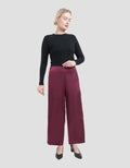 St. Yves Flowy Lightweight Sateen Straight Trouser Celana Wanita