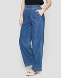 St. Yves Raw Washed Contrast Stitch Celana Denim Wanita